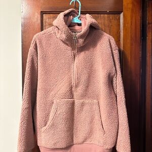 Cozy Pink Sherpa Hoodie